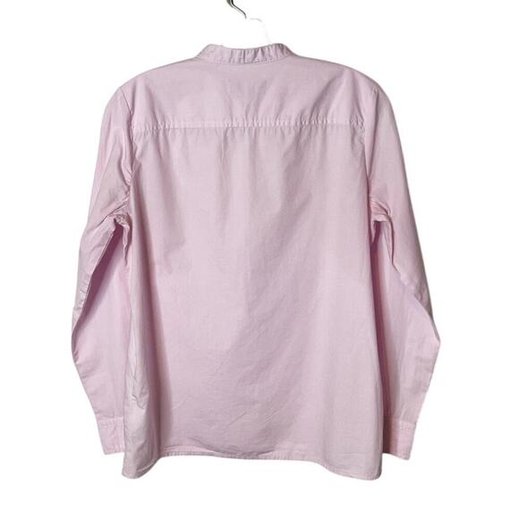 J. Crew Women's Ruffle-Trim Cotton Poplin Button-Up Shirt 4 Pink BN376 Cotton - Picture 4 of 7